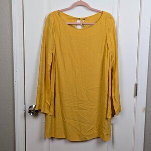 Free People | Golden Yellow Bell Sleeve Tunic Dress Size Small